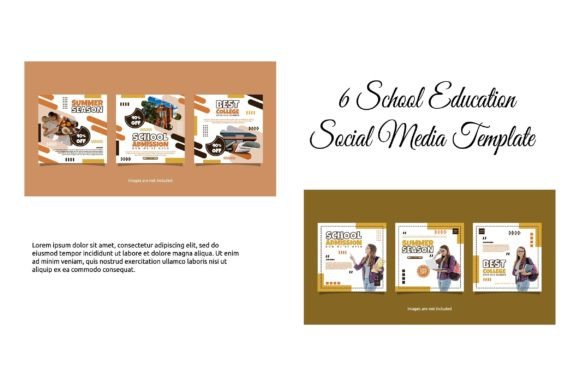 6 School Education Social Media Templates