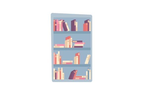 Clipart School Cupboard with Shelves