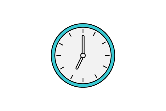 Essential School Education Clock Time Icon