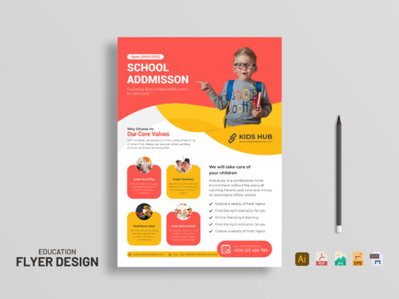 Kids School Education Flyer Design