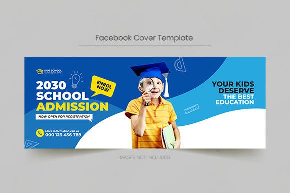 Mastering Visual Identity: A Guide to School Education and Admission Facebook Cover Templates