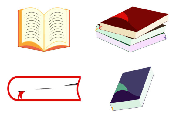 Stylish Book Vector Collection for Designers