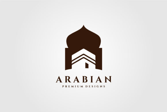 Vintage Kaaba Building Logo Vector Design