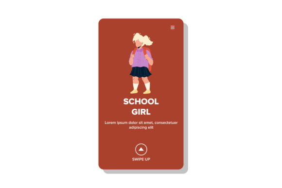 Visualizing Education: The Schoolgirl Kid Going to Elementary